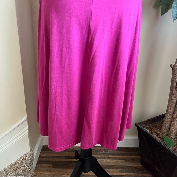Lulus Haileah Magenta Tie-Front Sleeveless Midi Dress Sz M - Picture 13 of 15